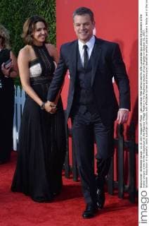 Cast member Matt Damon and his wife Luciana Barroso attend the premiere of the motion picture crime thriller Suburbicon at the Regency Village Theatre in the Westwood section of Los Angeles on October 22, 2017. Storyline: Suburbicon is a peaceful, idyllic suburban community with affordable homes and manicured lawnsÉthe perfect place to raise a family, and in the summer of 1959, the Lodge family is doing just that. But the tranquil surface masks a disturbing reality, as husband and father Gardner Lodge (Matt.Damon) must navigate the townÕs dark underbelly of betrayal, deceit, and violence. This is a tale of.very flawed people making very bad choices. This is Suburbicon.  LAP2017102232 JIMxRUYMEN