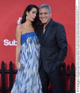 Director producer writer George Clooney and his wife, human rights attorney Amal Clooney attend the premiere of his new motion picture crime thriller Suburbicon at the Regency Village Theatre in the Westwood section of Los Angeles on October 22, 2017. Storyline: Suburbicon is a peaceful, idyllic suburban community with affordable homes and manicured lawnsÉthe perfect place to raise a family, and in the summer of 1959, the Lodge family is doing just that. But the tranquil surface masks a disturbing reality, as husband and father Gardner Lodge (Matt.Damon) must navigate the townÕs dark underbelly of betrayal, deceit, and violence. This is a tale of.very flawed people making very bad choices. This is Suburbicon.  LAP2017102202 JIMxRUYMEN