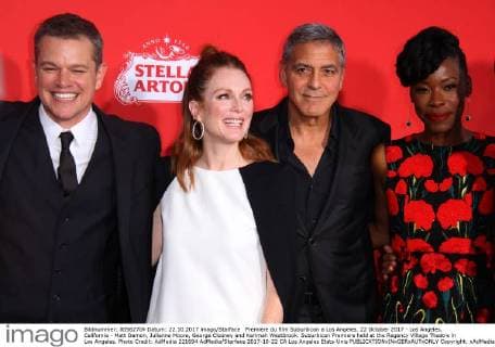 Premiere du film Suburbicon a Los Angeles. 22 October 2017 - Los Angeles, California - Matt Damon, Julianne Moore, George Clooney and Karimah Westbrook. Suburbicon Premiere held at the Regency Village Theatre in Los Angeles. Photo Credit: AdMedia 221694 AdMedia Starface 2017-10-22 CA Los Angeles Etats-Unis  Copyright: xAdMediax STAR_221694_002