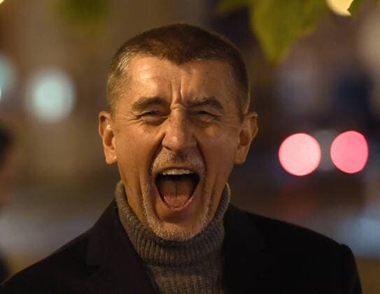 Andrej Babis, chairman of the political movement ANO 2011 celebrates results of the general elections, in which 31 parties with more than 7,500 candidates were running for the Chamber of Deputies, in Prague, Czech Republic, October 22, 2017. (Photo CTK Michal Krumphanzl) CTKPhotoP201710220734601  kru 1