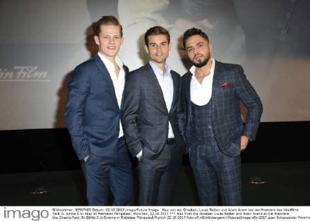 Max von der Groeben, Lucas Reiber und Aram Arami bei der Premiere des Kinofilms Fack Ju Göhte 3 im Kino im Mathäser Filmpalast. München, 22.10.2017
