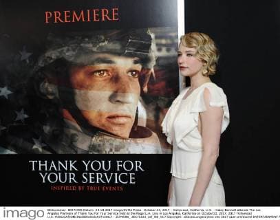 October 23, 2017 - Hollywood, California, U.S. - Haley Bennett attends The Los Angeles Premiere of Thank You For Your Service held at the Regal L.A. Live in Los Angeles, California on October23, 2017. 2017 Hollywood U.S. - ZUMAl86_ 20171023_zaf_l86_017 Copyright: xDavexLongendykex
