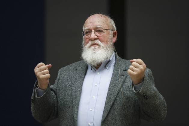 January 12, 2017 - Krakow, Poland - Daniel Dennett, an American philosopher, writer, and cognitive scientist gives a lecture From Bacteria to Bach & Back at Jagiellonian University in Krakow, Poland on 23 October, 2017. Krakow Poland  - ZUMAn230 20170112_zaa_n230_1296 Copyright: xBeataxZawrzelx