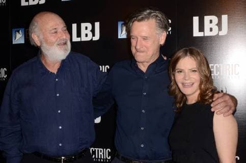 LOS ANGELES CA OCTOBER 24 Rob Reiner Bill Pullman and Jennifer Jason Leigh at the premiere of Electric Entertainment s LBJ at the Arclight Theatre on October 24 2017 in Los Angeles California Copyright: xDavidxEdwardsx