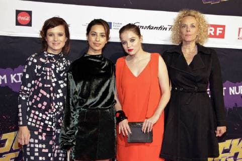Lena Schönmann, Gizem Emre, Jella Haase und Katja Riemann bei der Premiere des Kinofilms Fack ju Göhte 3 im Cineplexx Donau Plex. Wien, 25.10.2017