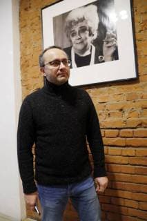 MOSCOW, RUSSIA - OCTOBER 25, 2017: Film director Andrey Zvyagintsev attends the Moscow premiere of Alisa Khazanova s film Middleground at the Pioner Cinema. Artyom Geodakyan TASS  TS06690E