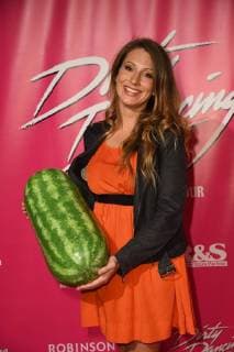 Moderatorin Mara Bergmann kommt am 26.10.2017 in Köln zur Deutschlandpremiere des Musical Dirty Dancing.