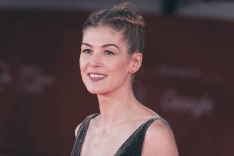 October 26, 2017 - Rome, Italy - Rosamund Pike walks a red carpet for Hostiles during the 12th Rome Film Fest at Auditorium Parco Della Musica on October 26, 2017 in Rome, Italy. Rome Italy  - ZUMAn230 20171026_zaa_n230_294 Copyright: xLucaxCarlinox