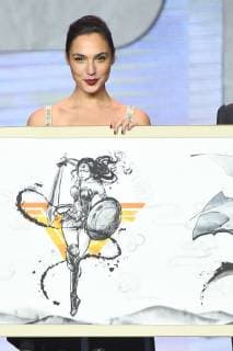Israeli actress and model Gal Gadot attends a press conference for the movie Justice League in Beijing, China, 26 October 2017. Gal Gadot, Ben Affleck, and Henry Cavill team up to endorse film Justice League in Beijing  pbu701229_22