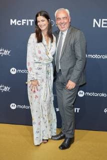 Shermine Shahrivar und Hans-Reiner Schroeder (BMW) - Verleihung des McFit NEW BODY Award in Berlin am 26.10.2017. McFit NEW BODY Award