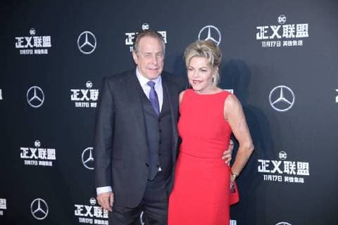 BEIJING, CHINA - OCTOBER 26: Producer Charles Roven and Stephanie Haymes Roven attend Justice League premiere at 798 Art Zone on October 26, 2017 in Beijing, China.  Copyright: xVCGx CFP111130869958