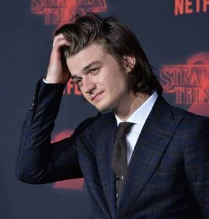 Cast member Joe Keery attends the premiere of Netflix s Stranger Things Season 2 at the Regency Bruin Theatre in Los Angeles on October 26, 2017. Storyline: When a young boy disappears, his mother, a police chief, and his friends must confront terrifying forces in order to get him back.  LAP2017102663 JIMxRUYMEN