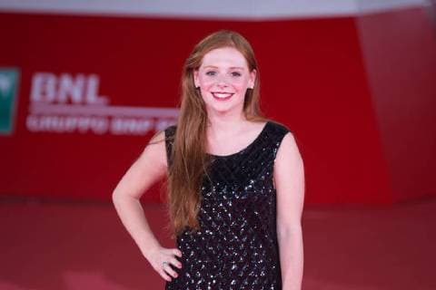 Rome: Una Questione Privata Film Festival Italian actress Chiara Basile Fasolo during the red carpet of the film Una Questione Privata directed by Vittorio and Paolo Taviani, on the second day of the Rome Film Festival 2017. Rome Italy Auditorium Parco della Musica  MatteoxNardone