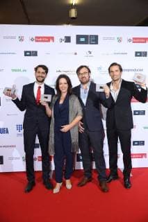 Karsten Rühle, Eva Stadler, Christian Honeck und Quirin Berg bei der Deutsche Akademie für Fernsehen Verleihung und Auszeichnung am 28.10.2017 in Köln Deutsche Akademie fuer Fernsehen Verleihung & Auszeichnung in Koeln, 2017