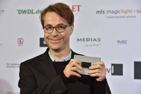 Dokumentarfilmer Christoph Menardi für Glaubenskrieger am 28.10.2017 in Köln bei der Verleihung von Auszeichnungen an Fernsehschaffende aller creativen Gewerke durch die Deutsche Akademie für Fernsehen - DAFF - . Zum 5. mal werden hier herausragende Leistungen bei der Herstellung deutscher Fernsehprogramme gewürdigt.