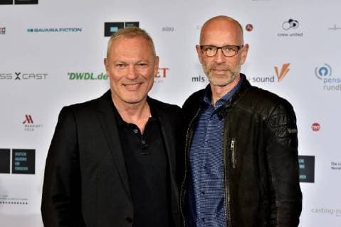 Schauspieler Klaus Nierhoff , l-r,, und Thomas Wernicke am 28.10.2017 in Köln bei der Verleihung von Auszeichnungen an Fernsehschaffende aller creativen Gewerke durch die Deutsche Akademie für Fernsehen - DAFF - . Zum 5. mal werden hier herausragende Leistungen bei der Herstellung deutscher Fernsehprogramme gewürdigt.