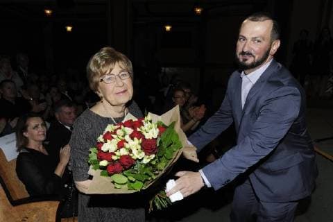 Director David Mrnka (right) and Jana Kanska (left), daughter of Milada Horakova, attend the premiere of the Milada film in Prague, Czech Republic, on October 31, 2017. Milada Horakova (1901-1950) was a Czech politician, which was executed on charges of conspiracy and treason by Communist Party of Czechoslovakia. She was cleared of all charges in the 1990s, her execution was a judicial murder. (CTKxPhoto OndrejxDeml) CTKPhotoP201710310968201  dml 001