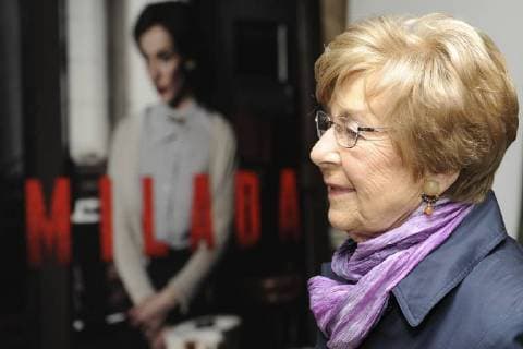 Jana Kanska, daughter of Milada Horakova, attends the premiere of the Milada film in Prague, Czech Republic, on October 31, 2017. Milada Horakova (1901-1950) was a Czech politician, which was executed on charges of conspiracy and treason by Communist Party of Czechoslovakia. She was cleared of all charges in the 1990s, her execution was a judicial murder. (CTKxPhoto OndrejxDeml) CTKPhotoP201710310977801  dml 002