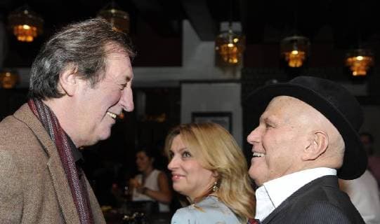 Czech actors Bolek Polivka (left), Jan Preucil (right) and actress Ivana Chylkova (center) attend the premiere of the Milada film in Prague, Czech Republic, on October 31, 2017. Milada Horakova (1901-1950) was a Czech politician, which was executed on charges of conspiracy and treason by Communist Party of Czechoslovakia. She was cleared of all charges in the 1990s, her execution was a judicial murder. (CTKxPhoto OndrejxDeml) CTKPhotoP201710311006301  dml 010