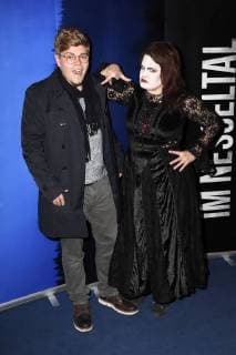 Philipp J. Pamer mit Gast bei der Premiere des Kinofilms Im Nesseltal im Monopol Kino. München, 31.10.2017