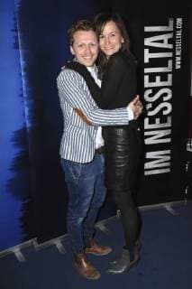 Ferdinand Schmidt-Modrow und Kathrin Anna Stahl bei der Premiere des Kinofilms Im Nesseltal im Monopol Kino. München, 31.10.2017