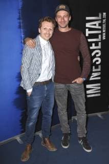Ferdinand Schmidt-Modrow und Ben Blaskovic bei der Premiere des Kinofilms Im Nesseltal im Monopol Kino. München, 31.10.2017
