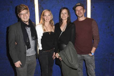 Philipp J. Pamer, Jenny-Marie Muck, Kathrin Anna Stahl und Ben Blaskovic bei der Premiere des Kinofilms Im Nesseltal im Monopol Kino. München, 31.10.2017
