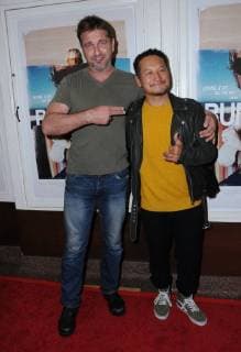 November 1, 2017 - Santa Monica, CA, U.S. - 01 November 2017 - Santa Monica, California - Gerard Butler, Takuji Masuda. Bunker77 Los Angeles Premiere held at Aero Theater in Santa Monica. Photo Credit: AdMedia Santa Monica U.S. - ZUMAa123 20171101_zaa_a123_107 Copyright: xBirdiexThompsonx