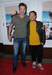 November 1, 2017 - Santa Monica, CA, U.S. - 01 November 2017 - Santa Monica, California - Gerard Butler, Takuji Masuda. Bunker77 Los Angeles Premiere held at Aero Theater in Santa Monica. Photo Credit: AdMedia Santa Monica U.S. - ZUMAa123 20171101_zaa_a123_113 Copyright: xBirdiexThompsonx