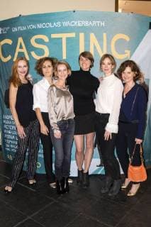 Andrea Sawatzki, Marie-Lou Sellem, Judith Engel, Nicole Marischka, Milena Dreissig und Victoria Trauttmansdorff bei der Premiere des Kinofilms Casting im Cinema Paris. Berlin, 01.11.2017