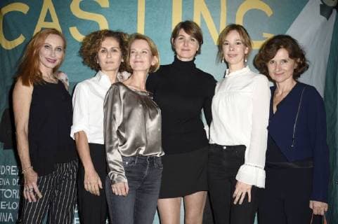 Andrea Sawatzki, Marie-Lou Sellem, Judith Engel, Nicole Marischka, Milena Dreissig und Victoria Trauttmansdorff bei der Premiere des Kinofilms Casting im Cinema Paris. Berlin, 01.11.2017