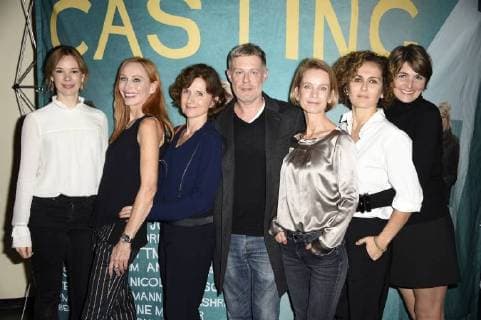 Milena Dreissig, Andrea Sawatzki, Victoria Trauttmansdorff, Andreas Lust, Judith Engel, Marie-Lou Sellem und Nicole Marischka bei der Premiere des Kinofilms Casting im Cinema Paris. Berlin, 01.11.2017