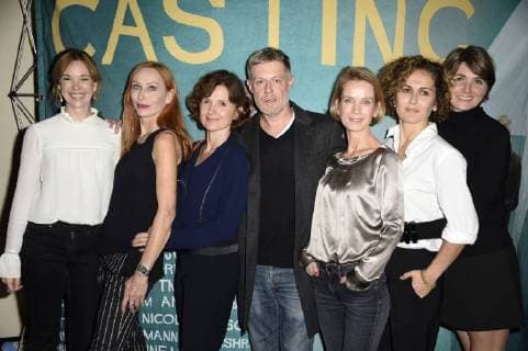 Milena Dreissig, Andrea Sawatzki, Victoria Trauttmansdorff, Andreas Lust, Judith Engel, Marie-Lou Sellem und Nicole Marischka bei der Premiere des Kinofilms Casting im Cinema Paris. Berlin, 01.11.2017