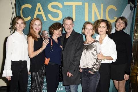 Milena Dreissig, Andrea Sawatzki, Victoria Trauttmansdorff, Andreas Lust, Judith Engel, Marie-Lou Sellem und Nicole Marischka bei der Premiere des Kinofilms Casting im Cinema Paris. Berlin, 01.11.2017