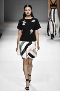 A model displays a new creation at the fashion show of Laurel during the China Fashion Week Spring Summer 2018 in Beijing, China, 2 November 2017. Laurel show at China Fashion Week Spring Summer 2018  20171102_63231