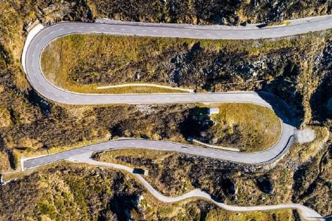 Luftaufnahme Lukmanierpass (Passo del Lucomagno), Kanton Tessin, Schweiz, Europa Copyright: imageBROKER/StefanxSchurr ibxssc04589780.jpg