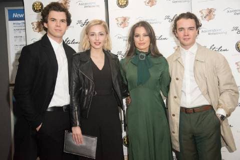 The Stolen Premiere London.UK. Luke Newton, Sophie Simnett, guest and Ross McCormack at The World Premiere of The Stolen at The Odeon Covent Garden, London. 2nd November 2017. LMK370-S893-031117 