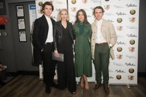 The Stolen Premiere London.UK. Luke Newton, Sophie Simnett, guest and Ross McCormack at The World Premiere of The Stolen at The Odeon Covent Garden, London. 2nd November 2017. LMK370-S893-031117 