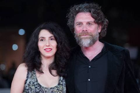 Rome Film Fest: NYsferatu Composer Simone Giuliani and singer Bisan Toron at the Red Carpet of movie NYsferatu - Symphony of a Century on November 3, 2017. Roma RM Italy Auditorium Parco della Musica  MatteoxNardone