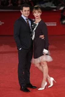 Vinicio Marchioni con la compagna Milena Mancini Roma 04 11 2017. Auditorium parco della Musica. Festa del Cinema di Roma 2017. Rome November 4th 2017. Rome Film Fest 2017 Foto Samantha Zucchi Insidefoto SamanthaxZucchi