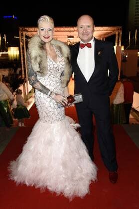 Melanie Müller mit Ehemann Mike Blümer beim 23. Leipziger Opernball 2017 in der Oper Leipzig. Leipzig, 04.11.2017