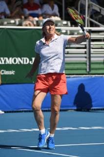 DELRAY BEACH FL NOVEMBER 04 Martina Navratilova attends the Chris Evert Raymond James Pro Celebrity Tennis Classic at the Delray Beach Tennis Center on November 4 2017 in Delray Beach Florida Copyright: xmpi04x
