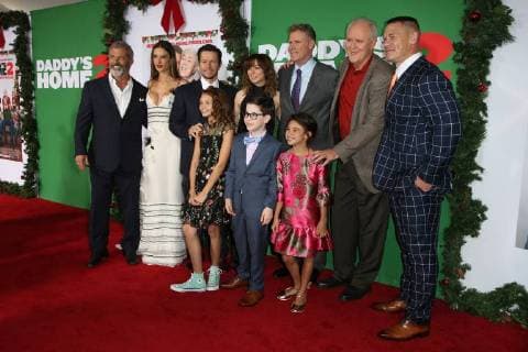 WESTWOOD CA NOVEMBER 5 Mel Gibson Alessandra Ambrosio Mark Wahlberg Scarlett Estevez Didi Costine Owen Vaccaro Will Ferrell John Lithgow and John Cena at the premiere of Daddy s Home 2 at the Regency Village Theater in Westwood California on November 5 2017 Copyright: xFayexSadoux