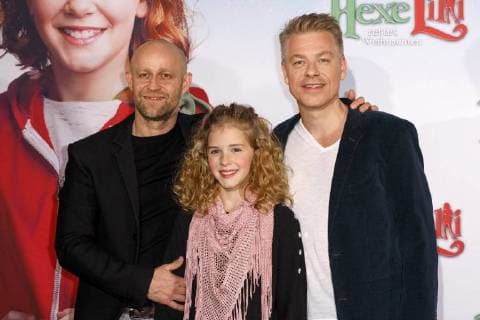 Jürgen Vogel, Hedda Erlebach und Michael Mittermeier bei der Premiere des Kinofilms Hexe Lilli rettet Weihnachten im Cinedom. Köln, 05.11.2017