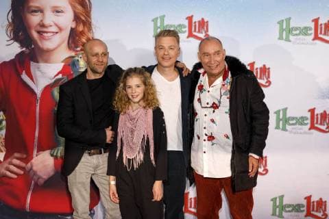 Jürgen Vogel, Hedda Erlebach, Michael Mittermeier und Ludger Knister Jochmann bei der Premiere des Kinofilms Hexe Lilli rettet Weihnachten im Cinedom. Köln, 05.11.2017