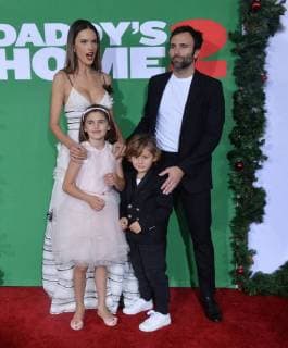 Cast member Alessandra Ambrosio attend the premiere of the motion picture comedy Daddy s Home 2 with her husband Jamie Mazur and their daughter Anja Mazur and son Noah Mazue at the Regency Village Theatre in the Westwood section of Los Angeles on November 5, 2017. Storyline: Brad and Dusty must deal with their intrusive fathers during the holidays.  LAP2017110591 JIMxRUYMEN