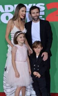 Cast member Alessandra Ambrosio attend the premiere of the motion picture comedy Daddy s Home 2 with her husband Jamie Mazur and their daughter Anja Mazur and son Noah Mazue at the Regency Village Theatre in the Westwood section of Los Angeles on November 5, 2017. Storyline: Brad and Dusty must deal with their intrusive fathers during the holidays.  LAP2017110590 JIMxRUYMEN