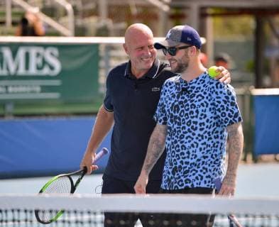 DELRAY BEACH FL NOVEMBER 05 Jared McGraw and Luke Jensen participates in the 28th Annual Chris Evert Raymond James Pro Celebrity Tennis Classic at Delray Beach Tennis Center on November 5 2017 in Delray Beach Florida People Jared McGraw and Luke Jensen Transmission Ref MNC20 Copyright: xHoo-Me.comx xMediaPunchx