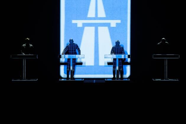 Italy: Kraftwerk 3D at OGR 2017 Kraftwerk performing live at the Club To Club Festival their 3-D concert series The Catalogue – 1 2 3 4 5 6 7 8 : a chronological exploration of Kraftwerk’s sonic and visual experiments that presents eight classic master works from across their celebrated repertoire with spectacular 3D visualisations and effects. Photo: Alessandro Bosio Pacific Press FOR EDITORIAL USE ONLY - Alessandro Bosio Pacific Press Agency Torino Torino Italy OGR Officine Grandi Riparazioni  AlessandroxBosio