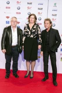 Wolf Biermann mit Ehefrau Pamela Rüsche und Peter Maffay bei der VDZ Publishers Night 2017 in der Telekom Repräsentanz. Berlin, 06.11.2017